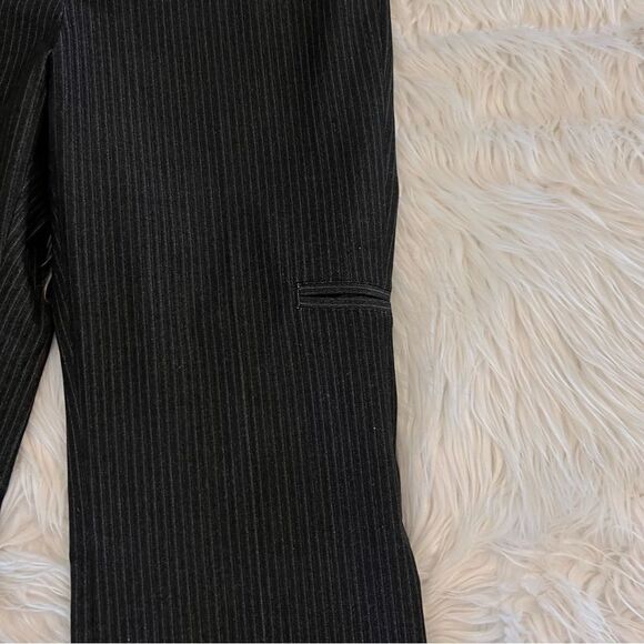 Coldwater Creek Pants Trouser Fit Women's Size 10 Black Pin Striped - Picture 3 of 7